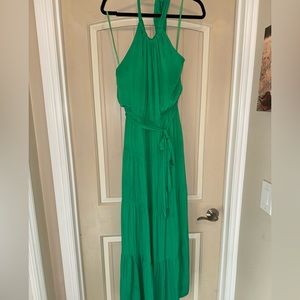 Naked Zebra maxi dress size large green